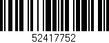 Código de barras (EAN, GTIN, SKU, ISBN): '52417752'