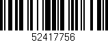 Código de barras (EAN, GTIN, SKU, ISBN): '52417756'