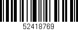 Código de barras (EAN, GTIN, SKU, ISBN): '52418769'