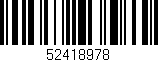 Código de barras (EAN, GTIN, SKU, ISBN): '52418978'