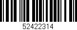 Código de barras (EAN, GTIN, SKU, ISBN): '52422314'