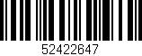 Código de barras (EAN, GTIN, SKU, ISBN): '52422647'