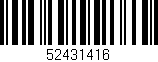 Código de barras (EAN, GTIN, SKU, ISBN): '52431416'