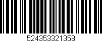 Código de barras (EAN, GTIN, SKU, ISBN): '524353321358'
