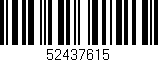 Código de barras (EAN, GTIN, SKU, ISBN): '52437615'