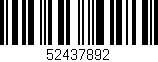 Código de barras (EAN, GTIN, SKU, ISBN): '52437892'