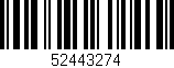Código de barras (EAN, GTIN, SKU, ISBN): '52443274'