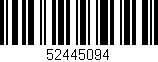 Código de barras (EAN, GTIN, SKU, ISBN): '52445094'