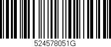 Código de barras (EAN, GTIN, SKU, ISBN): '524578051G'