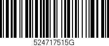 Código de barras (EAN, GTIN, SKU, ISBN): '524717515G'