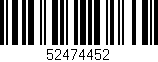 Código de barras (EAN, GTIN, SKU, ISBN): '52474452'