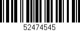 Código de barras (EAN, GTIN, SKU, ISBN): '52474545'