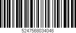 Código de barras (EAN, GTIN, SKU, ISBN): '5247568034046'