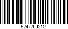 Código de barras (EAN, GTIN, SKU, ISBN): '524770031G'