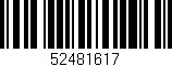 Código de barras (EAN, GTIN, SKU, ISBN): '52481617'