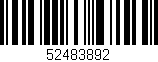 Código de barras (EAN, GTIN, SKU, ISBN): '52483892'