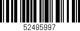 Código de barras (EAN, GTIN, SKU, ISBN): '52485997'