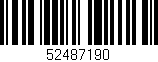 Código de barras (EAN, GTIN, SKU, ISBN): '52487190'
