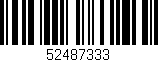 Código de barras (EAN, GTIN, SKU, ISBN): '52487333'