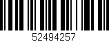 Código de barras (EAN, GTIN, SKU, ISBN): '52494257'