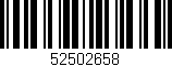 Código de barras (EAN, GTIN, SKU, ISBN): '52502658'