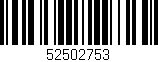 Código de barras (EAN, GTIN, SKU, ISBN): '52502753'