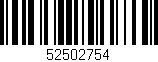 Código de barras (EAN, GTIN, SKU, ISBN): '52502754'