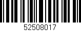 Código de barras (EAN, GTIN, SKU, ISBN): '52508017'