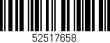 Código de barras (EAN, GTIN, SKU, ISBN): '52517658'
