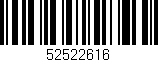 Código de barras (EAN, GTIN, SKU, ISBN): '52522616'