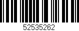 Código de barras (EAN, GTIN, SKU, ISBN): '52535262'