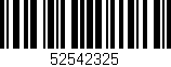 Código de barras (EAN, GTIN, SKU, ISBN): '52542325'