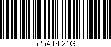 Código de barras (EAN, GTIN, SKU, ISBN): '525492021G'