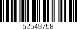 Código de barras (EAN, GTIN, SKU, ISBN): '52549758'