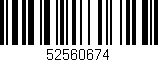 Código de barras (EAN, GTIN, SKU, ISBN): '52560674'