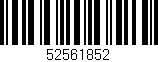 Código de barras (EAN, GTIN, SKU, ISBN): '52561852'