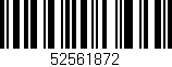 Código de barras (EAN, GTIN, SKU, ISBN): '52561872'