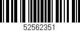 Código de barras (EAN, GTIN, SKU, ISBN): '52562351'