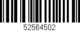 Código de barras (EAN, GTIN, SKU, ISBN): '52564502'