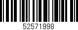 Código de barras (EAN, GTIN, SKU, ISBN): '52571998'