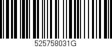 Código de barras (EAN, GTIN, SKU, ISBN): '525758031G'