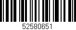 Código de barras (EAN, GTIN, SKU, ISBN): '52580651'