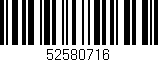 Código de barras (EAN, GTIN, SKU, ISBN): '52580716'