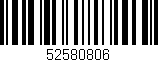 Código de barras (EAN, GTIN, SKU, ISBN): '52580806'
