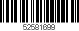 Código de barras (EAN, GTIN, SKU, ISBN): '52581699'