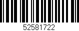 Código de barras (EAN, GTIN, SKU, ISBN): '52581722'