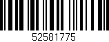 Código de barras (EAN, GTIN, SKU, ISBN): '52581775'