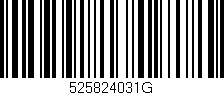 Código de barras (EAN, GTIN, SKU, ISBN): '525824031G'