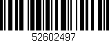Código de barras (EAN, GTIN, SKU, ISBN): '52602497'