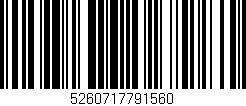 Código de barras (EAN, GTIN, SKU, ISBN): '5260717791560'